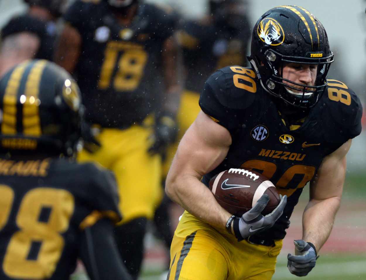 Sean Culkin catches a pass